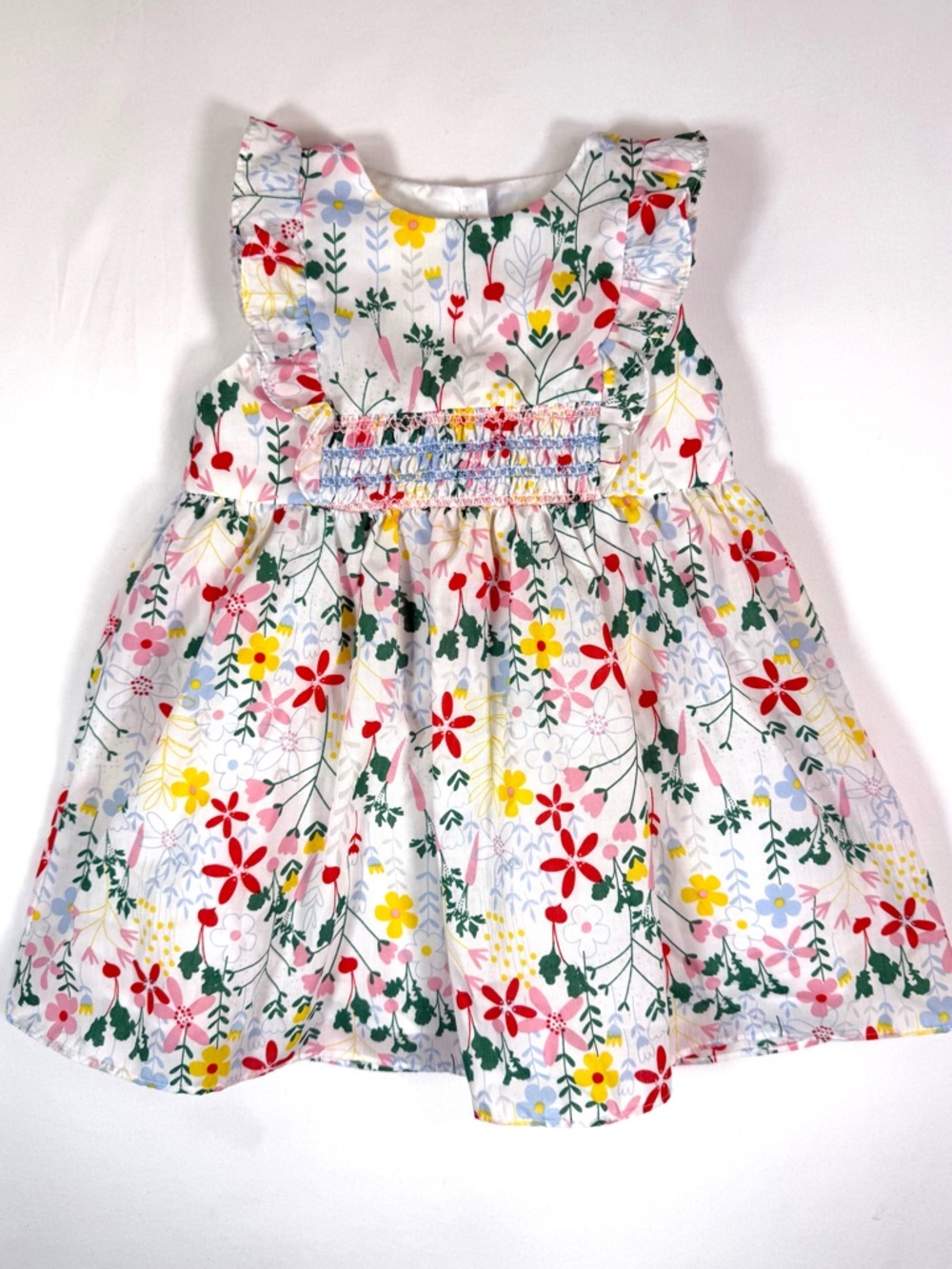 RARE EDITIONS Baby Girl Smocked‎ Floral Dress 18M Easter Cottagecore Boutique